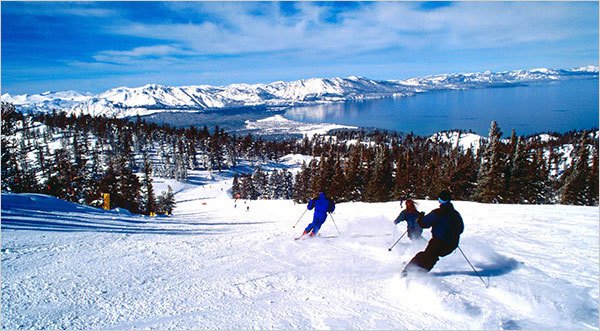 Skiing at Palisades Tahoe 